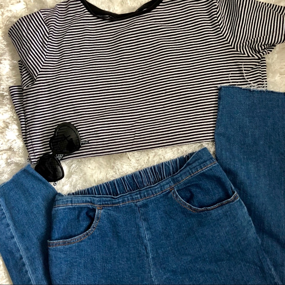 Blue Mom Jeans 🌿- w/ inside drawstring